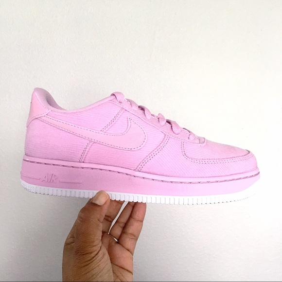 pink corduroy nike air force 1